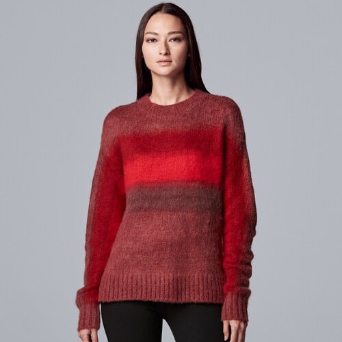 Simply Vera Vera Wang Base Placed Stripe Sweater