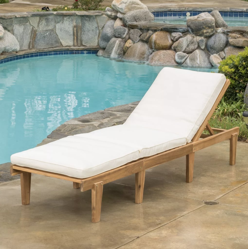 Ariana Acacia Wood Patio Chaise Lounge