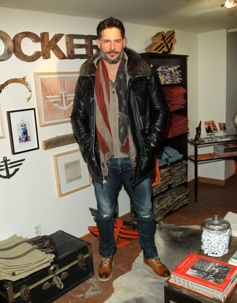 Joe Manganiello rocked a beard and a heavy jacket on Saturday.