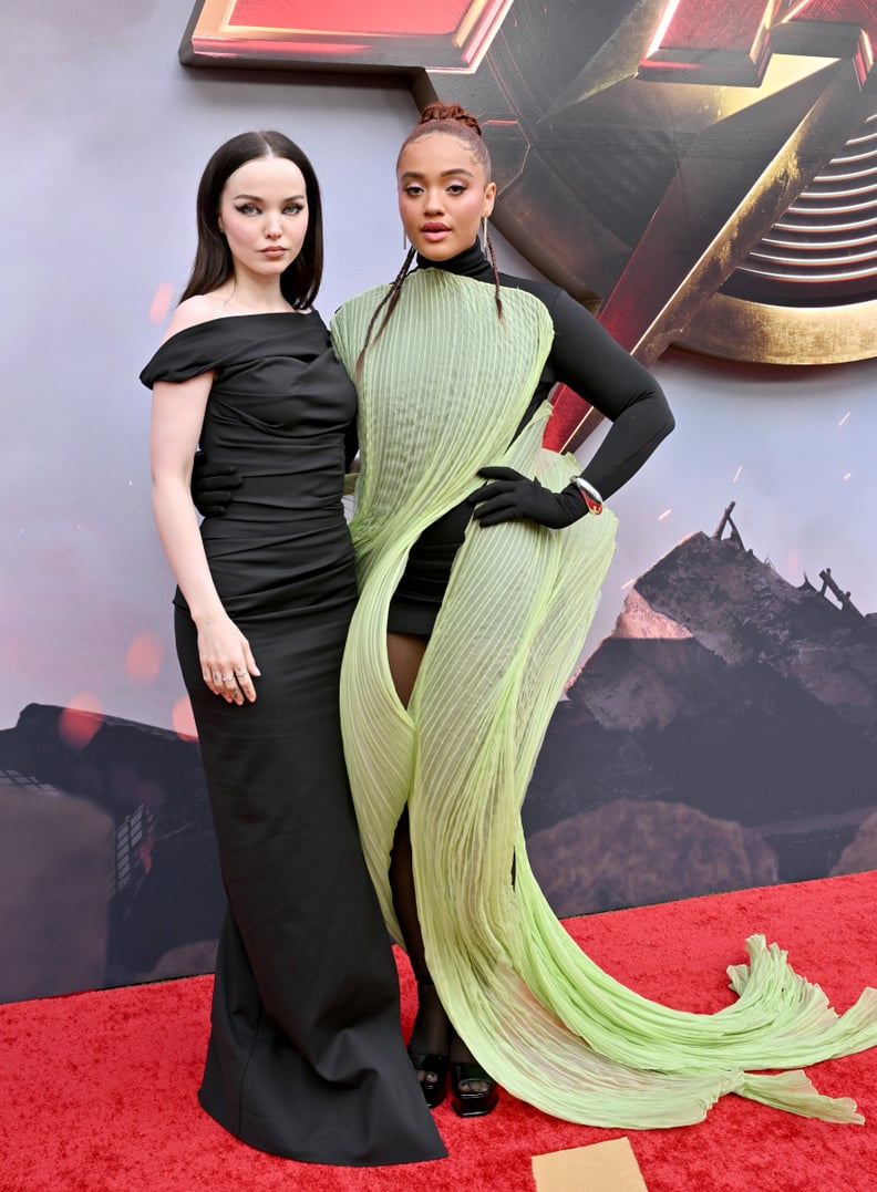 Dove Cameron and Kiersey Clemons at "The Flash" Premiere
