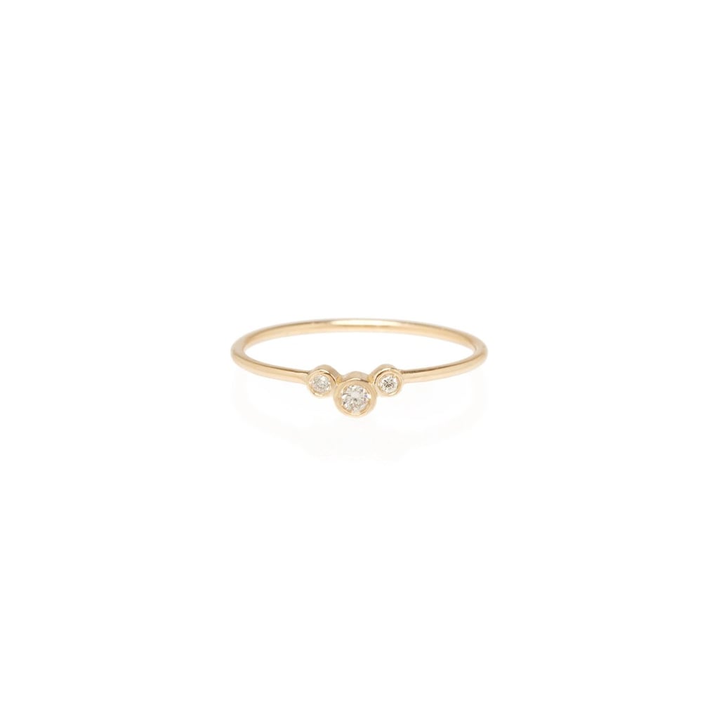 Zoë Chicco 14K Small Graduated Bezel Diamond Ring