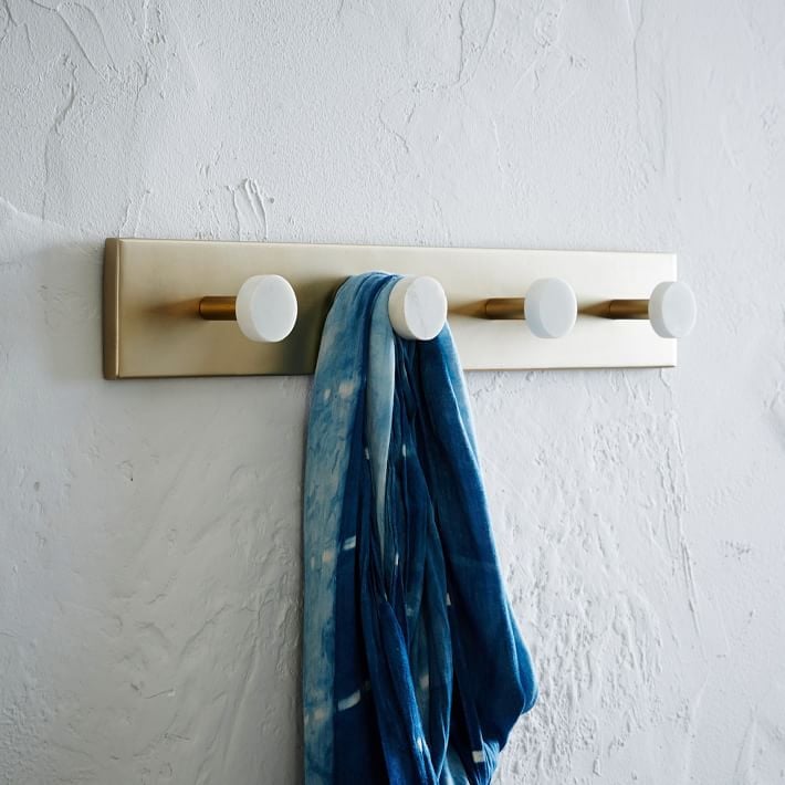 West Elm Marble & Gold Wall Hooks