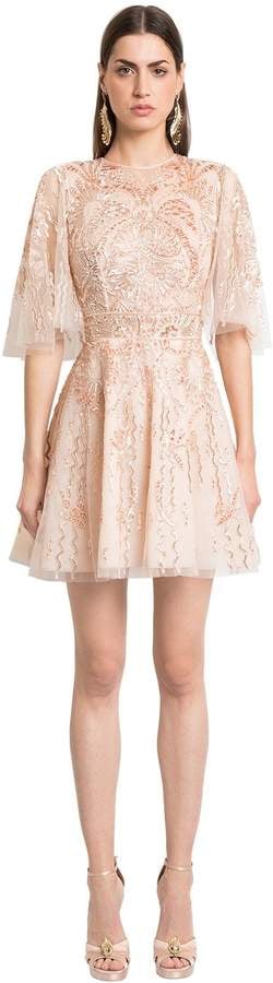 Zuhair Murad Embellished Silk Tulle Dress