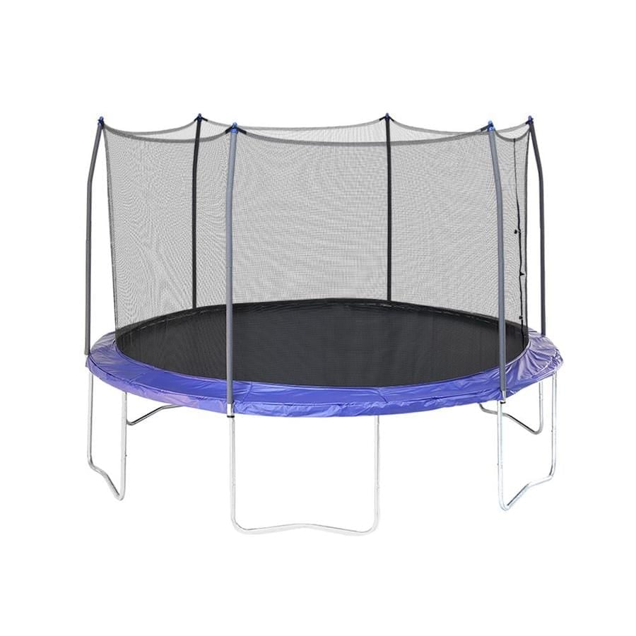 Skywalker Round Blue Backyard Trampoline With Enclosure