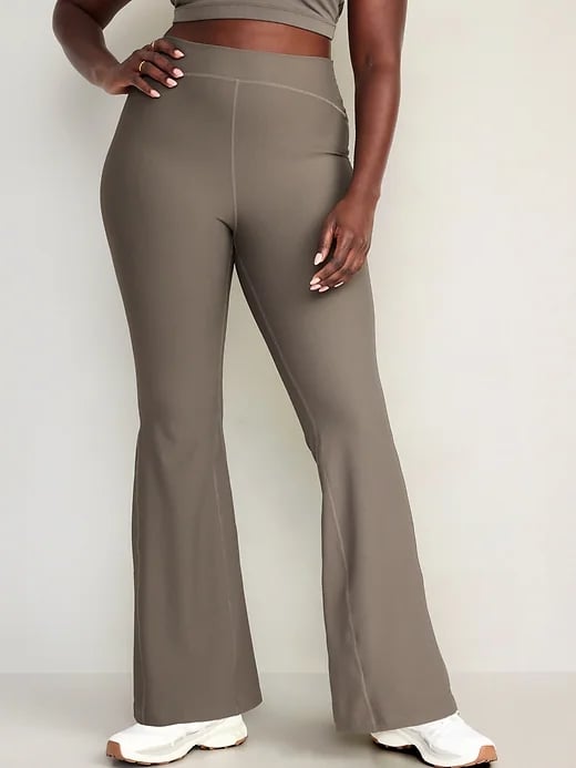 Old Navy Extra High-Waisted PowerSoft Rib-Knit Super Flare Leggings