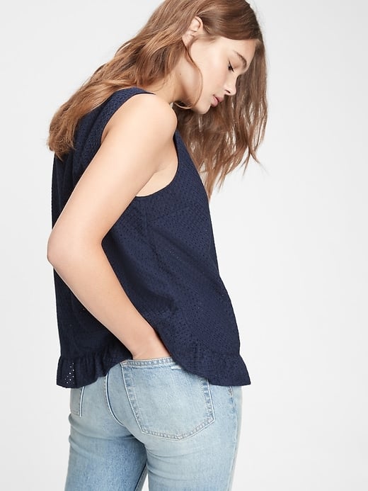 Gap Sleeveless Ruffle Hem Top Best Tops From Gap 2021 POPSUGAR