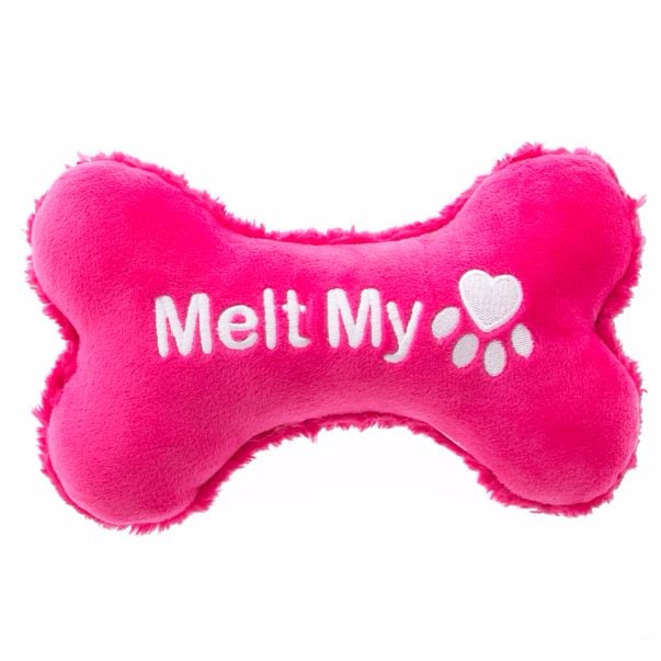 Grreat Choice Valentine's "Melt My Paw" Bone Dog Toy (3) Valentine's