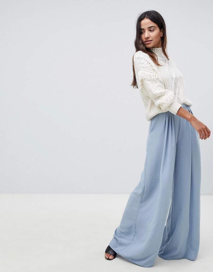 Asos Design Multi Pleat Palazzo Pant