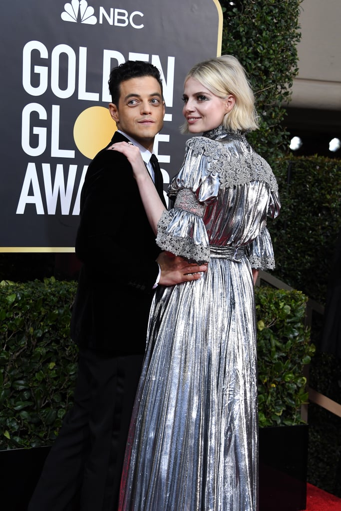 Rami Malek and Lucy Boynton at the Golden Globes 2020