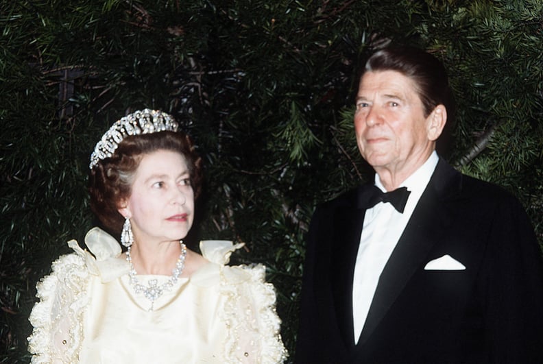 Queen Elizabeth II with US President Ronald Reagan in 1983.