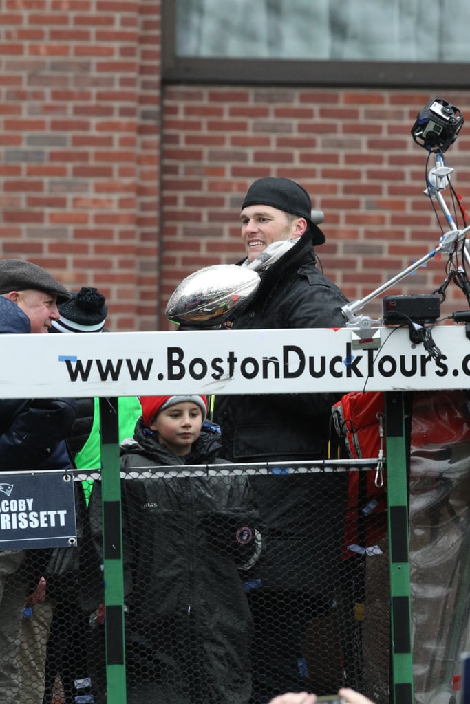 Tom Brady and Son at New England Patriots Parade 2017