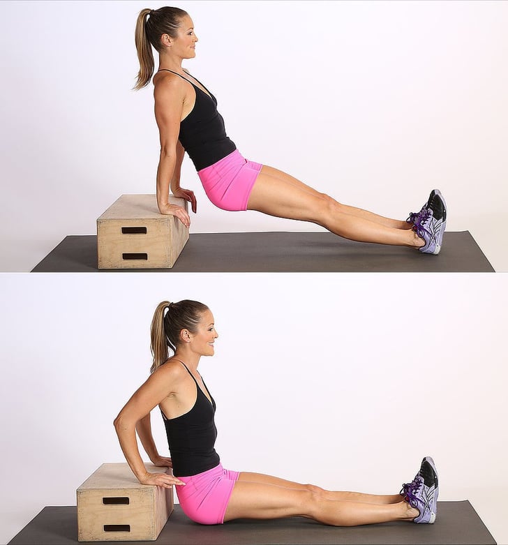 Tricep Dips Easy NoEquipment Workout POPSUGAR Fitness Photo 5