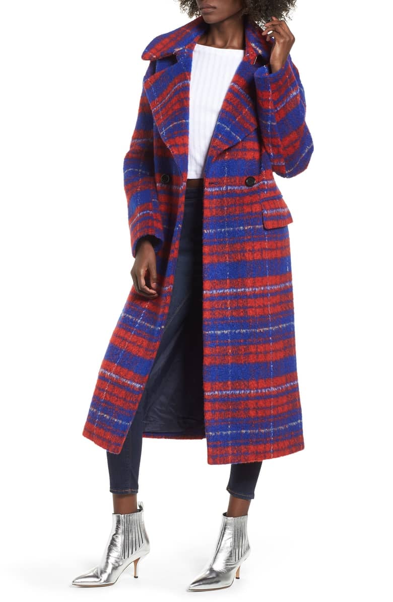 Topshop Bodika Check Coat