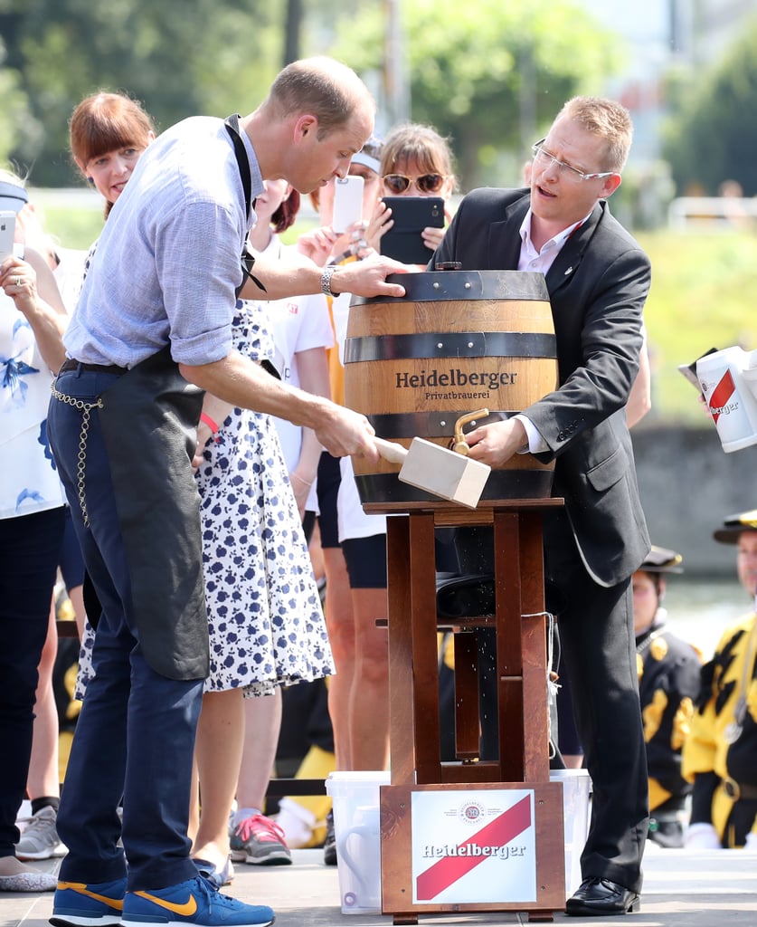 Kate Middleton and Prince William Drinking Beer in Germany