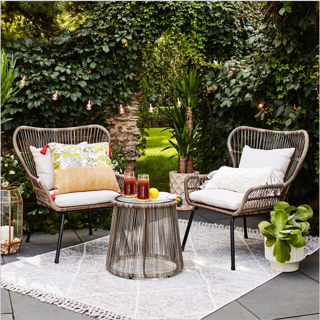 Latigo Rattan Patio Chat Set | Best Target Outdoor Furniture For Small