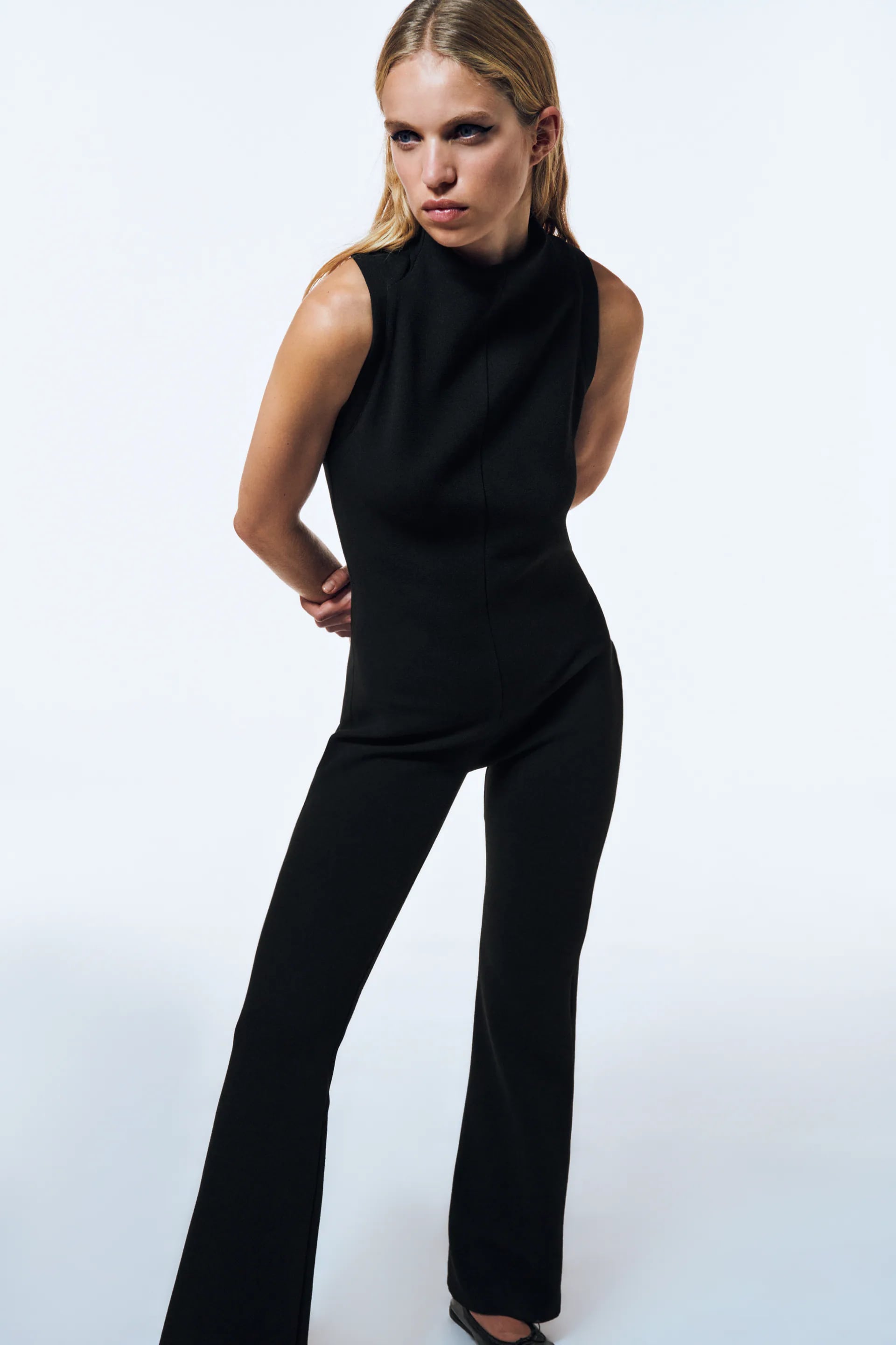 Look of the Week: Black Zara Jumpsuit - White Collar Glam