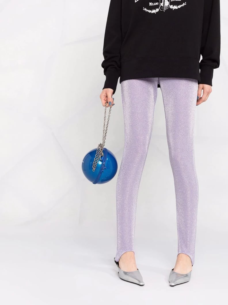 MSGM Sequin-Embellished Stirrup Leggings