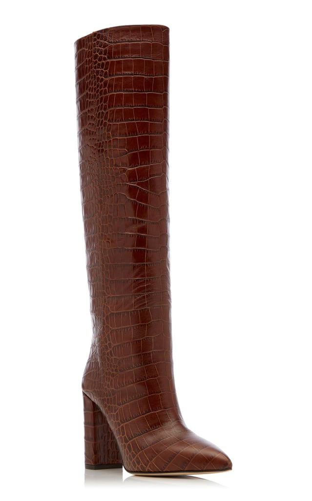 vintage foundry main croc embossed leather boot
