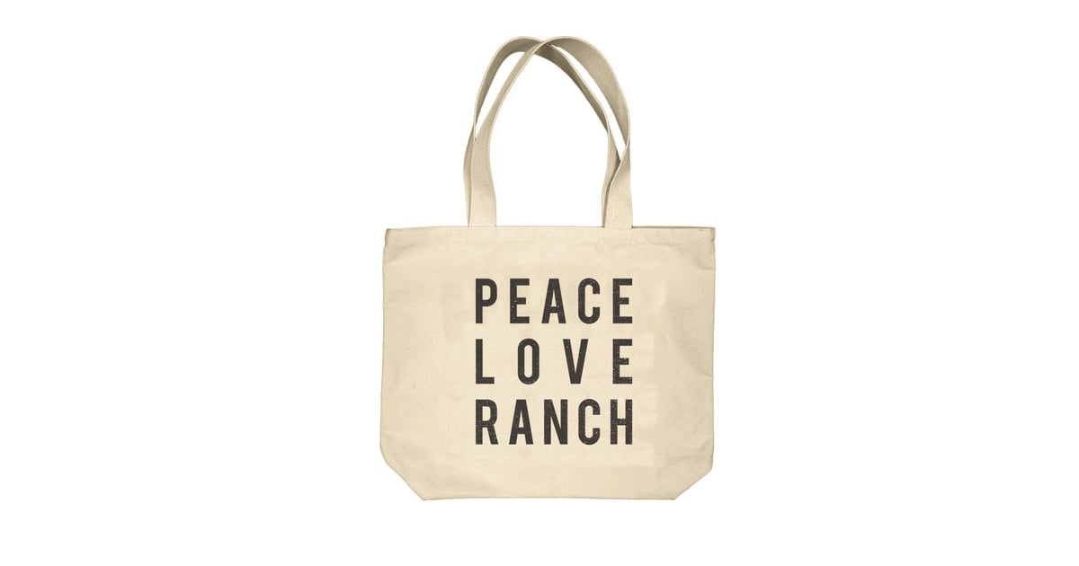 "Peace Love Ranch" Tote Bag Gifts For People Who Love Ranch Dressing