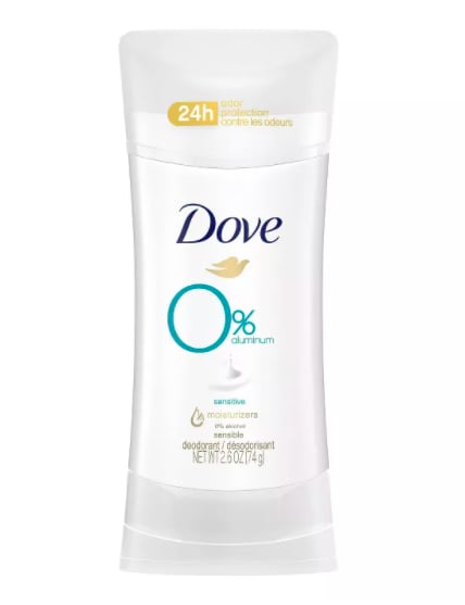 Deodorant: Dove 0% Aluminum Sensitive Skin Deodorant Stick