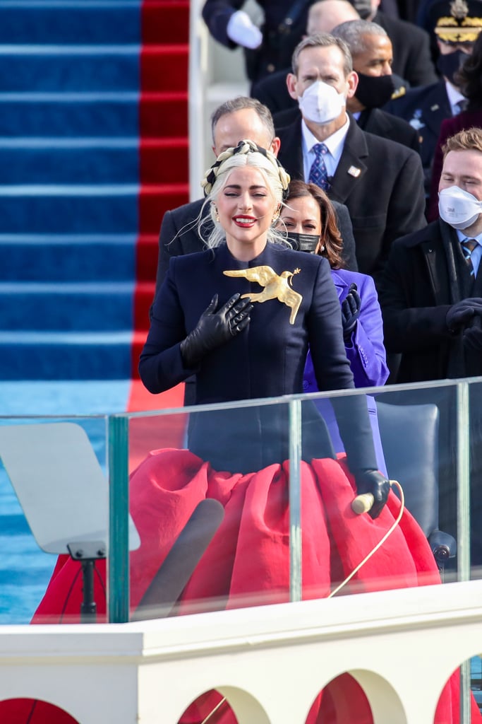 Lady Gaga Wore Custom Schiaparelli on Inauguration Day