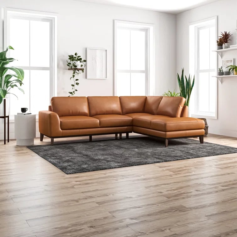 The Best Leather Sectional Sofa at Wayfair