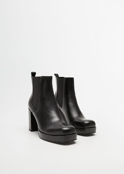 platform boots with tall leg mango