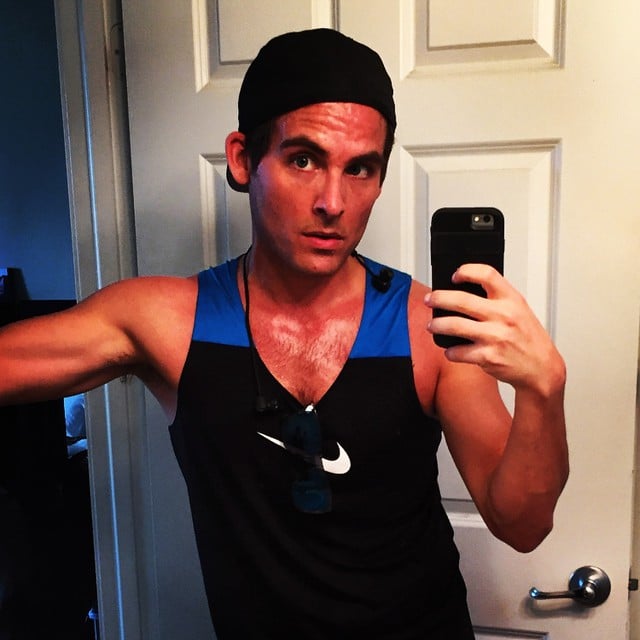 When he trained for the LA Marathon and made sweat look like body glitter.