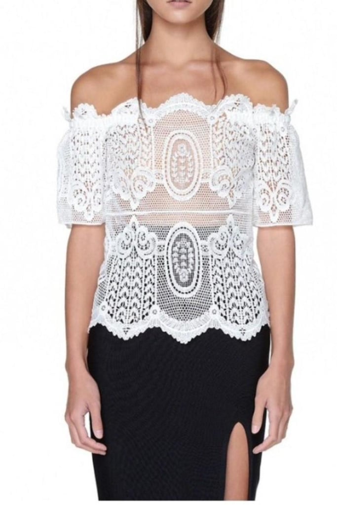 Dollz Boutique Lace Off-Shoulder Top