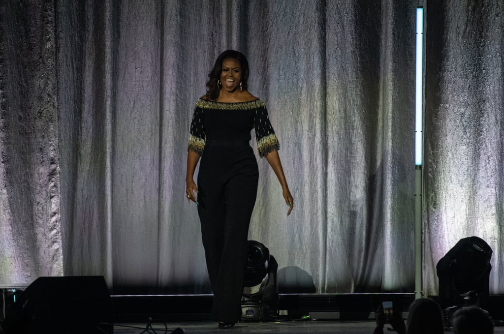 Michelle Obama Beaded Stella McCartney Jumpsuit on Book Tour