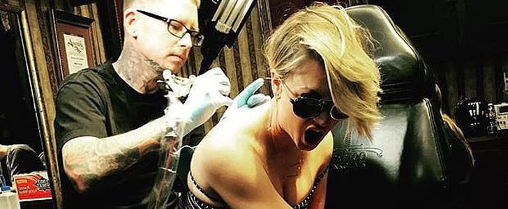 Kaley Cuoco Gets Wedding Date Tattoo Covered Up