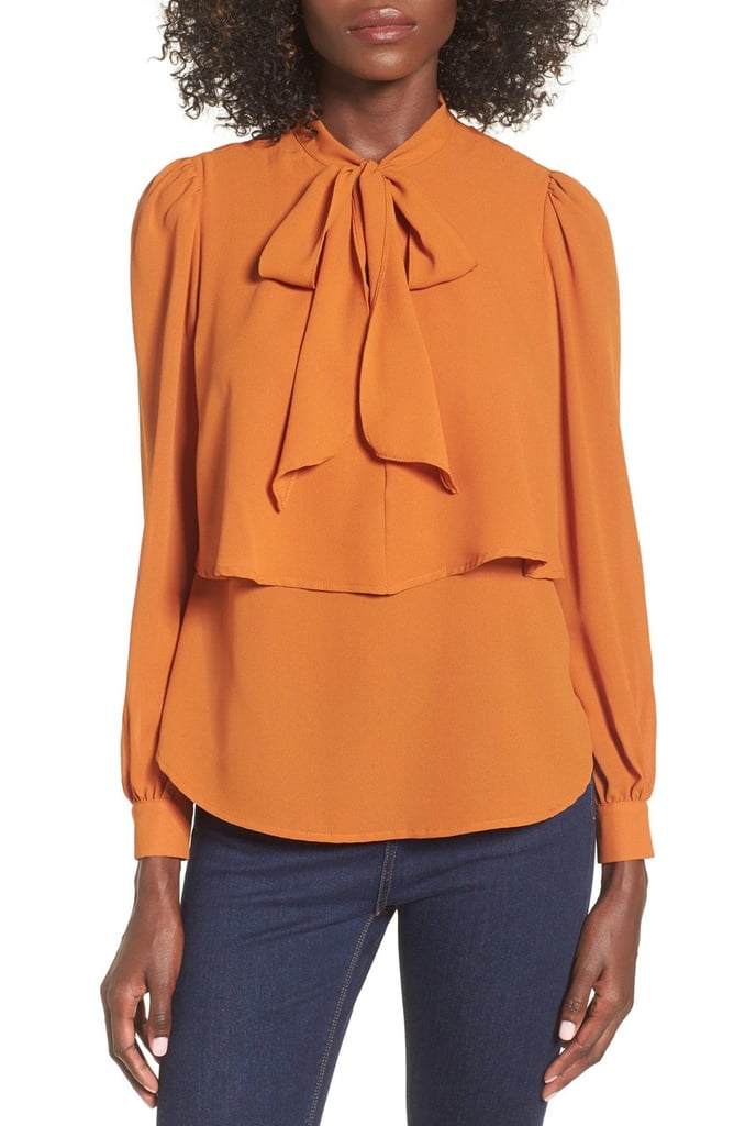 STOREE Ruffle Tie Neck Blouse ($55) | Pussy Bow Blouses | POPSUGAR ...