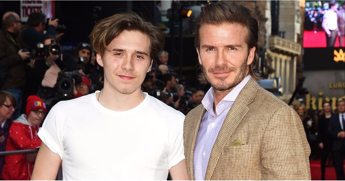 David and Brooklyn Beckham at King Arthur London Premiere | POPSUGAR ...