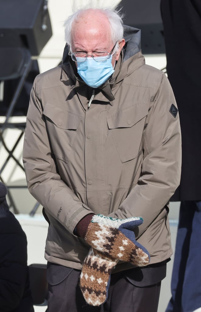 Bella Hadid Wearing Colourful Gloves With Black Prada Coat