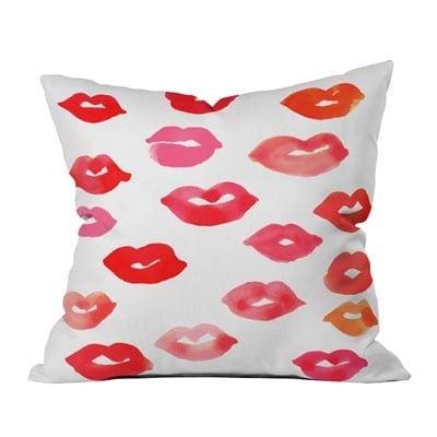 "Le Baiser" Throw Pillow by Rebecca Allen