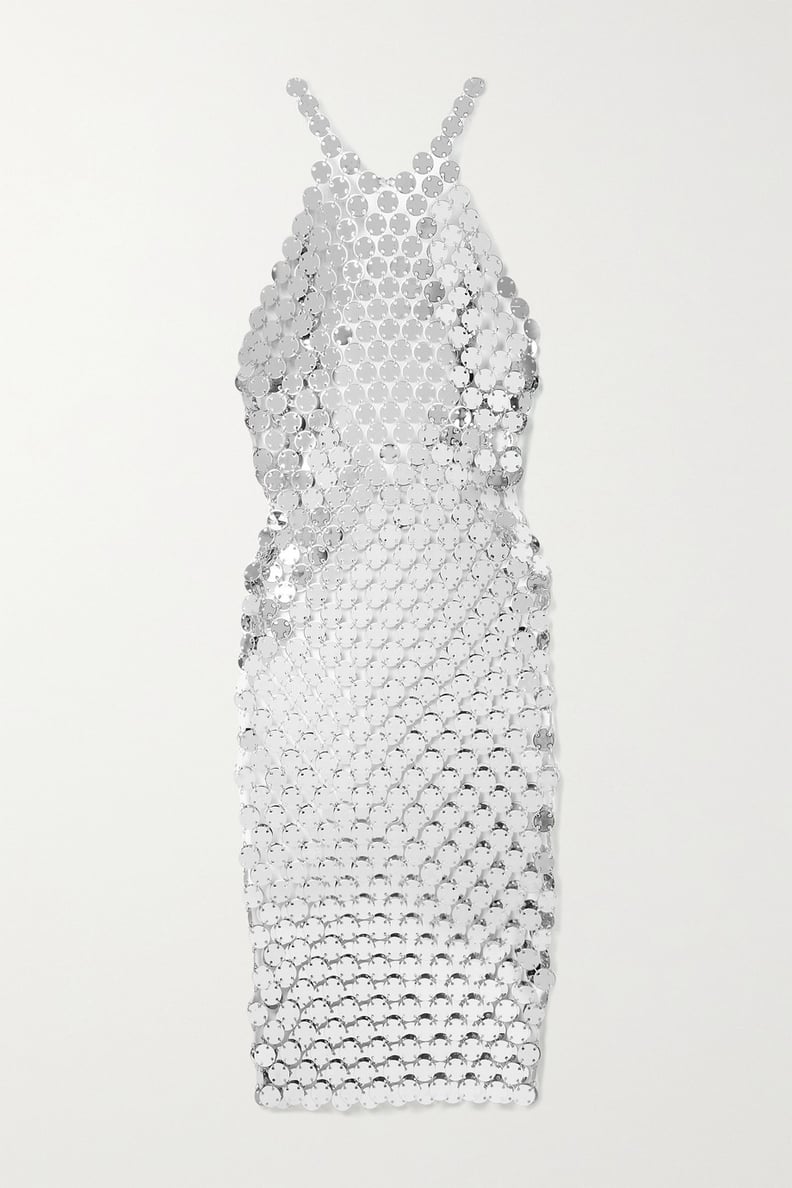 Fannie Schiavoni Silver Cara Chainmail Midi Dress