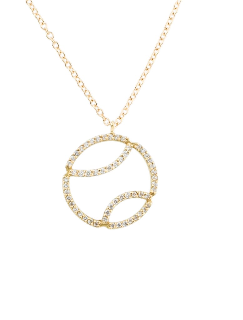 diamond tennis ball necklace