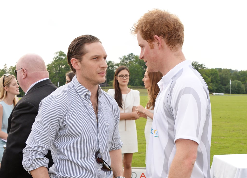 With Prince Harry at the Audi Polo Challenge in 2014.
