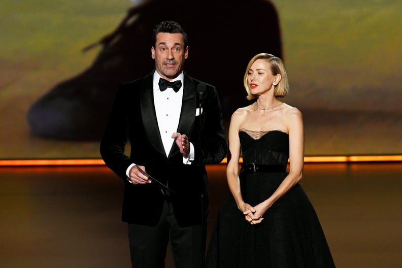 Jon Hamm and Naomi Watts at the 2019 Emmys