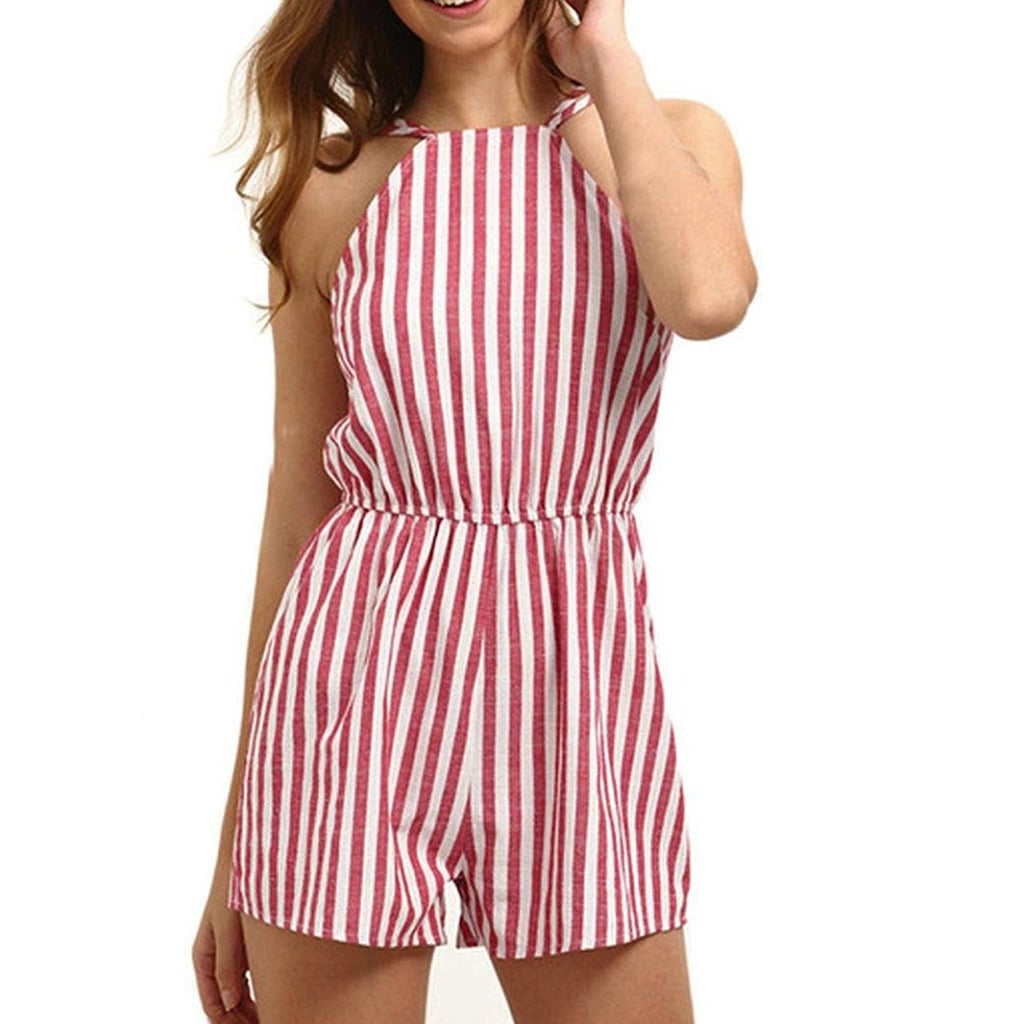 Sunward Striped Romper