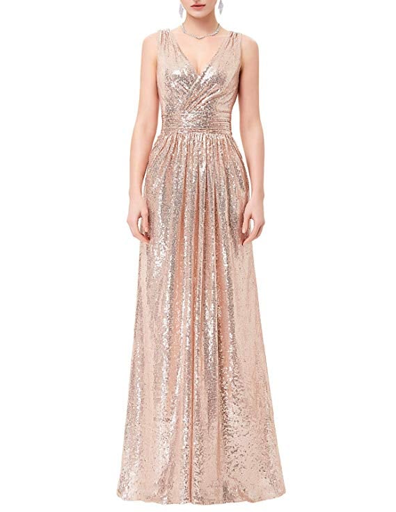 Kate Kasin Sequin Bridesmaid Dress