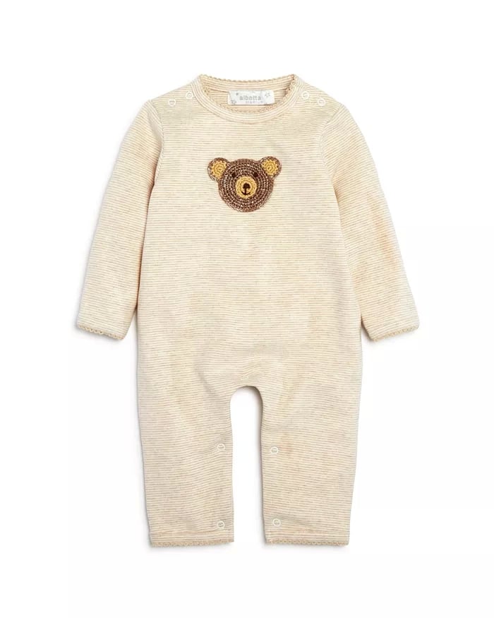 Crochet Teddy Bear Striped Coverall