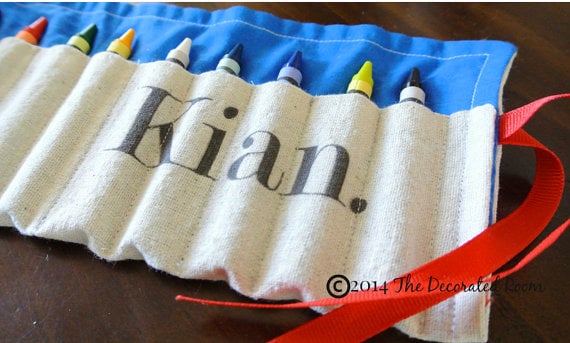 Personalized Crayon Storage Roll