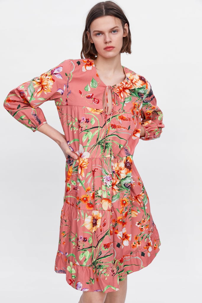 Orange Floral Dress Zara on Sale, UP TO ...