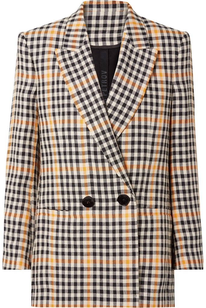 Petar Petrov Jina Checked Linen Blazer