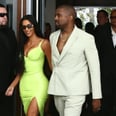If the Neon Glow of Kim Kardashian's Dress Doesn't Catch Your Eye, the Slit Certainly Will