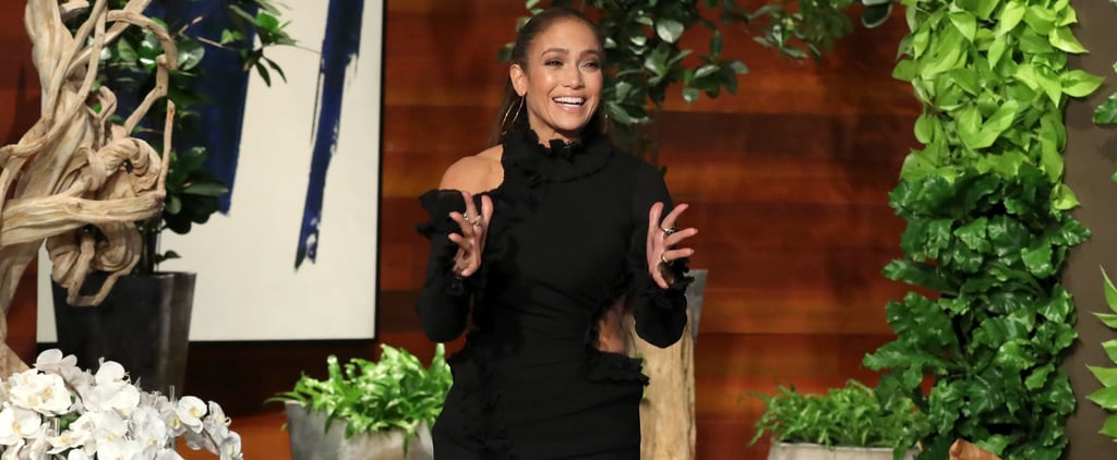 Jennifer Lopez Black Cutout Dress on Ellen