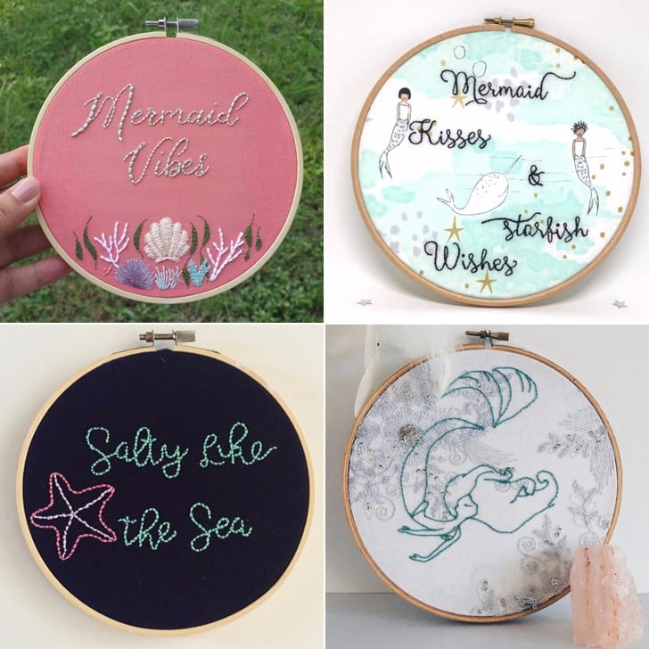 Mermaid Embroidery Hoops