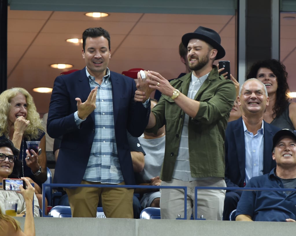 Justin Timberlake and Jimmy Fallon at the US Open 2015