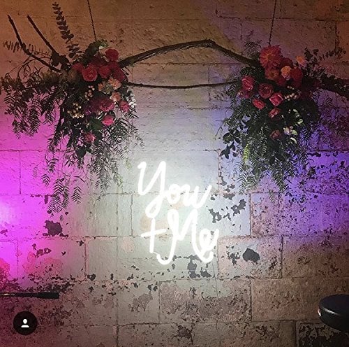 You + Me Neon Wedding Sign